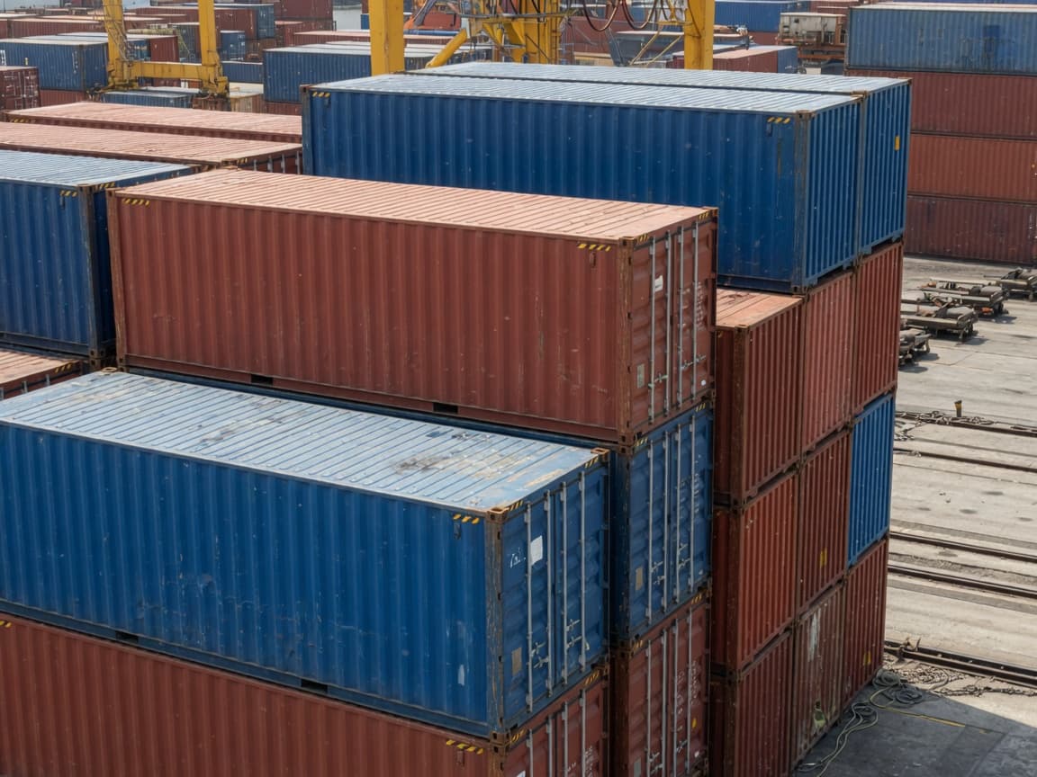 Shipping containers terminal